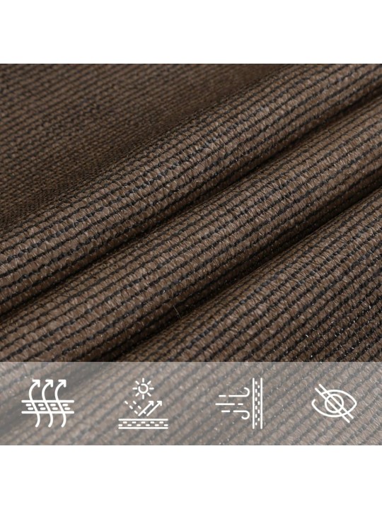 Stínící plachta 160 g/m² hnědá 3 x 5 m HDPE