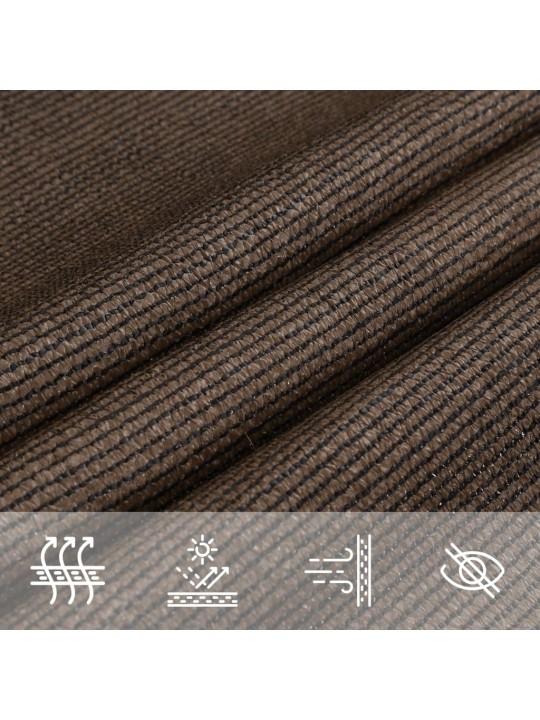 Plachta proti slunci 160 g/m² hnědá 4 x 6 m hdpe