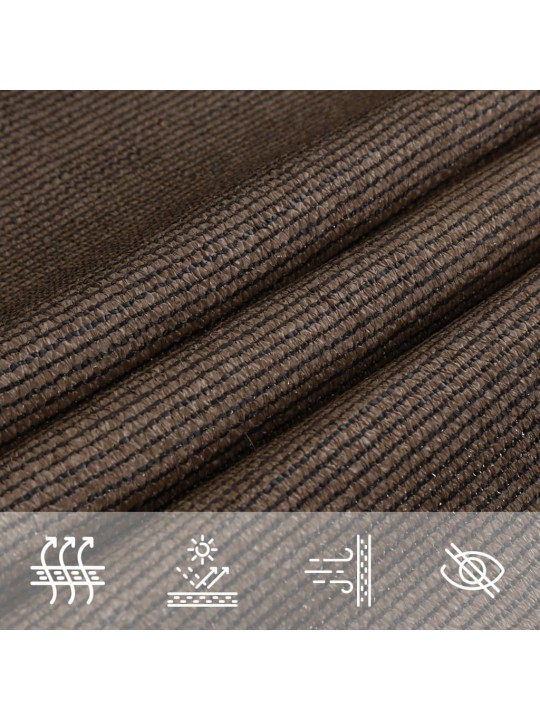 Plachta proti slunci 160 g/m² hnědá 4 x 7 m hdpe
