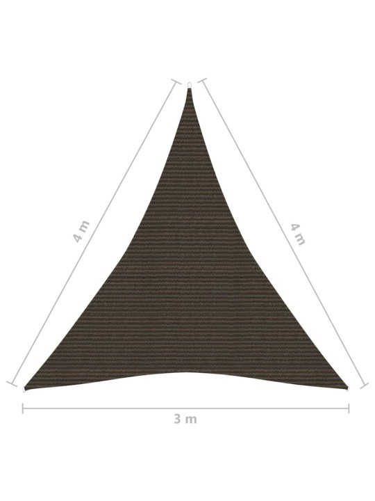 Stínící plachta 160 g/m² hnědá 3 x 4 x 4 m HDPE