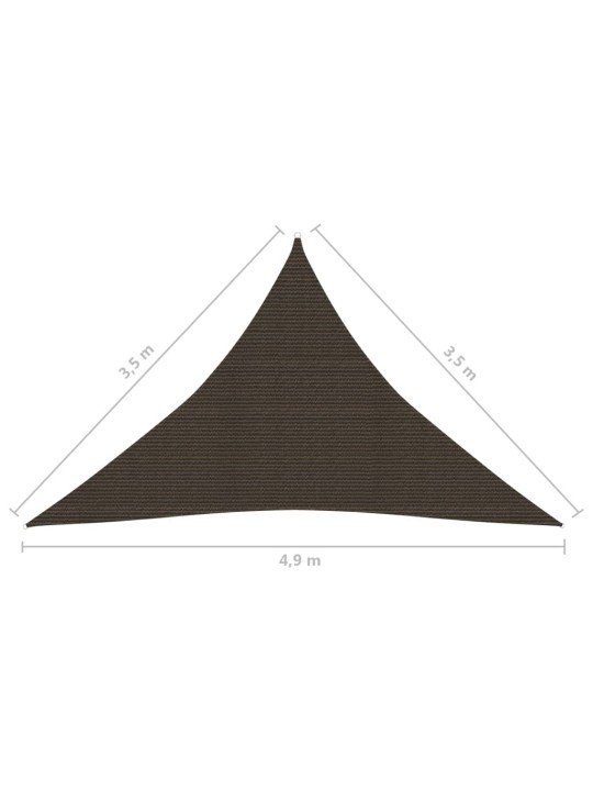 Stínící plachta 160 g/m² hnědá 3,5 x 3,5 x 4,9 m HDPE