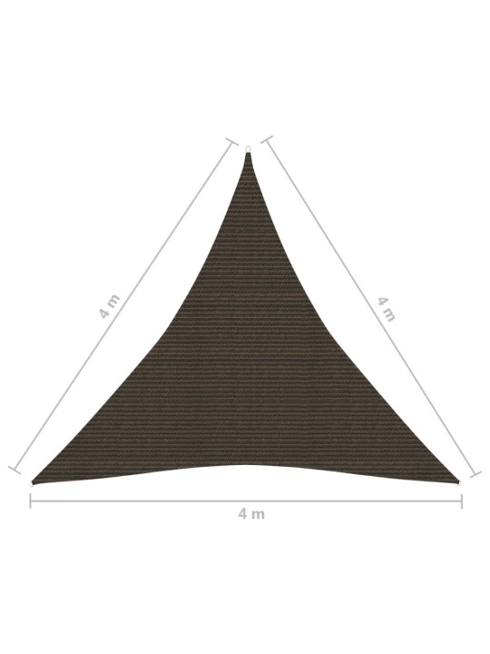 Stínící plachta 160 g/m² hnědá 4 x 4 x 4 m HDPE