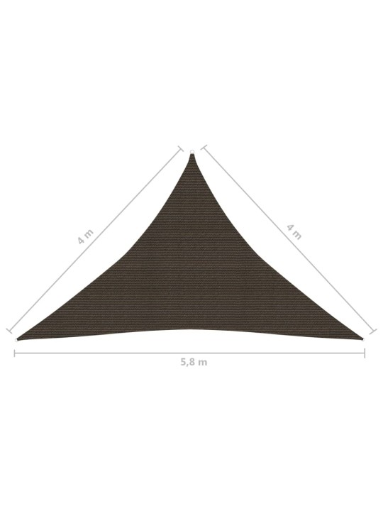 Stínicí plachta 160 g/m² hnědá 4 x 4 x 5,8 m HDPE