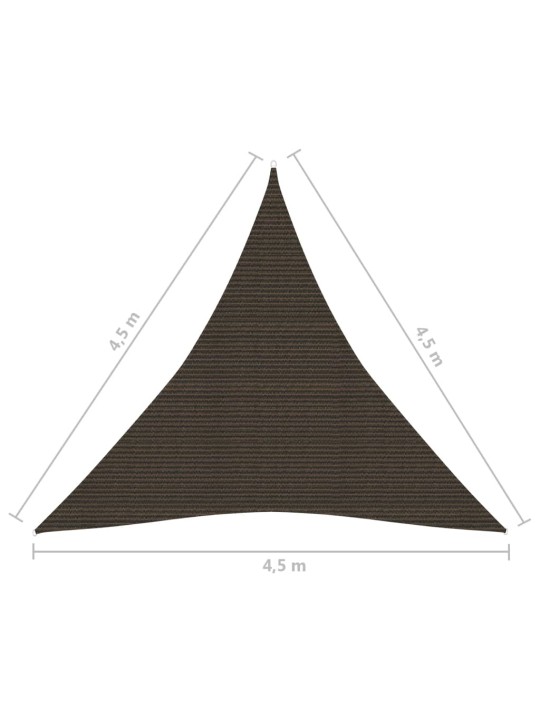 Stínící plachta 160 g/m² hnědá 4,5 x 4,5 x 4,5 m HDPE
