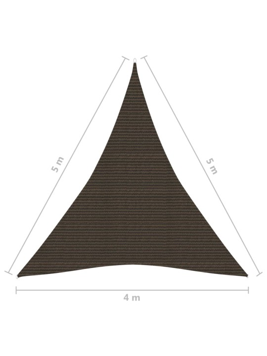 Stínící plachta 160 g/m² hnědá 4 x 5 x 5 m HDPE