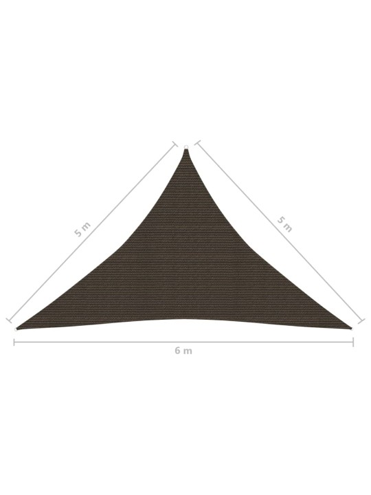 Stínící plachta 160 g/m² hnědá 5 x 5 x 6 m HDPE