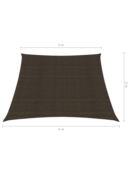 Stínící plachta 160 g/m² hnědá 3/4 x 2 m HDPE