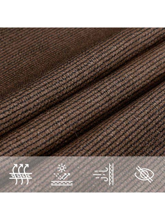 Stínicí plachta 160 g/m² lichoběžník hnědá 4/5 x 4 m hdpe