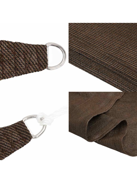 Stínicí plachta 160 g/m² lichoběžník hnědá 4/5 x 4 m hdpe