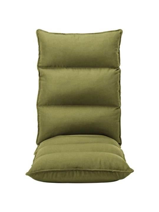 Skládací lenoška na podlahu zelená textil