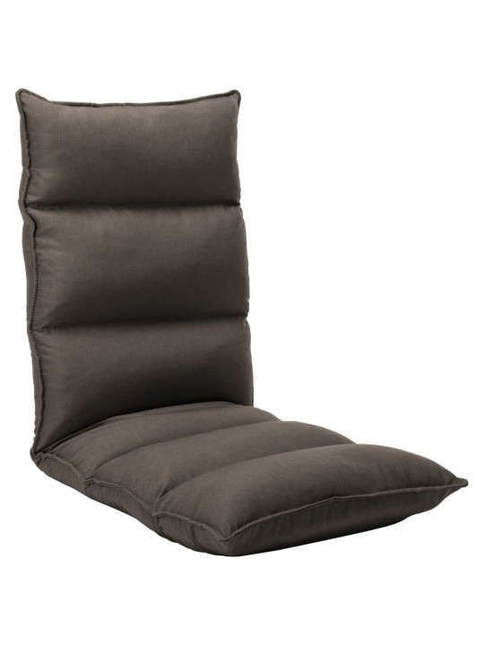 Skládací lenoška na podlahu taupe textil