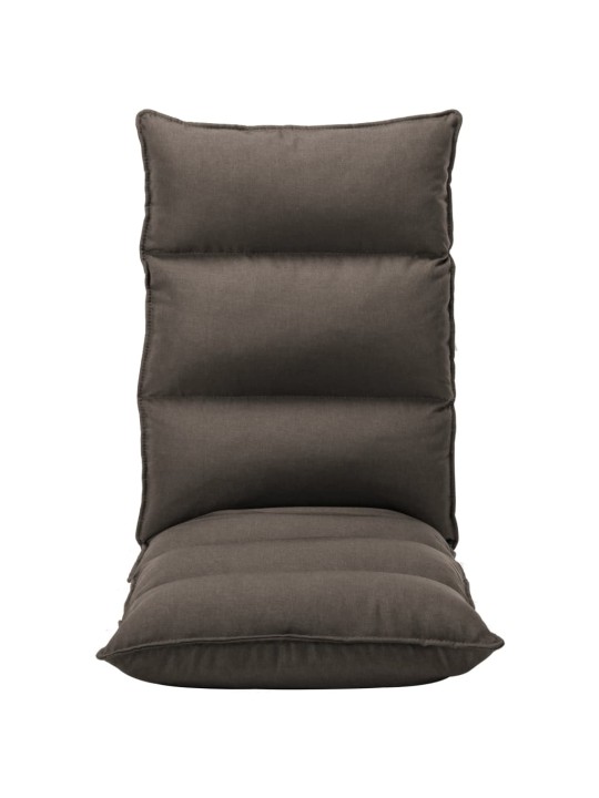 Skládací lenoška na podlahu taupe textil