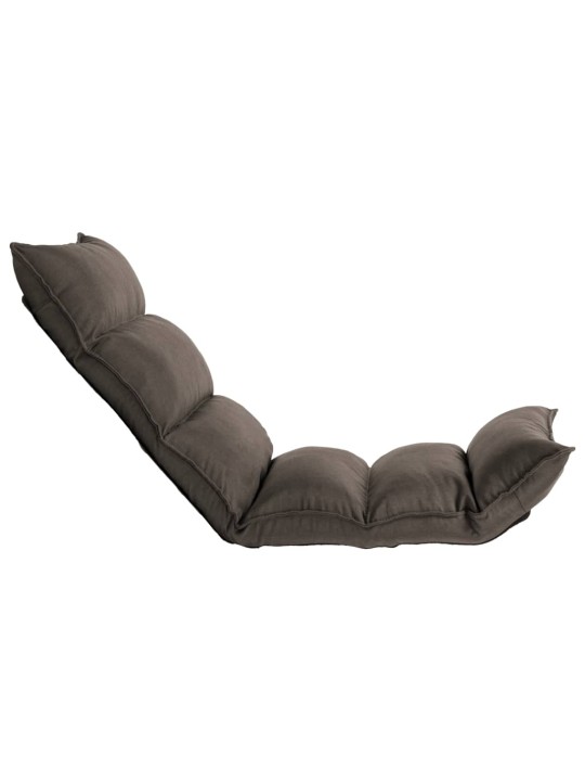 Skládací lenoška na podlahu taupe textil