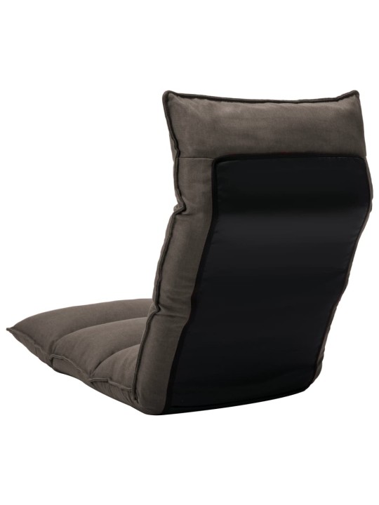 Skládací lenoška na podlahu taupe textil