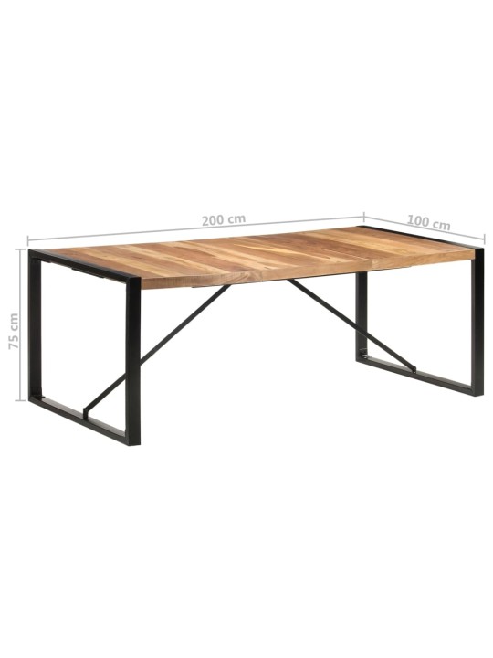 Jídelní stůl 200 x 100 x 75 cm masivní dřevo