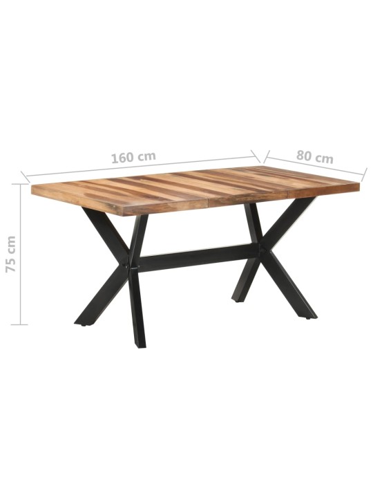 Jídelní stůl 160x80x75 cm masiv s medovou povrchovou úpravou