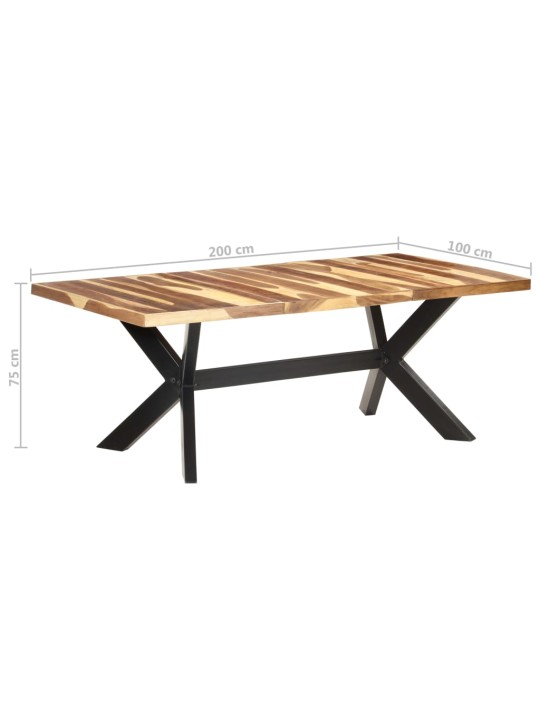 Jídelní stůl 200x100x75 cm masiv s medovou povrchovou úpravou
