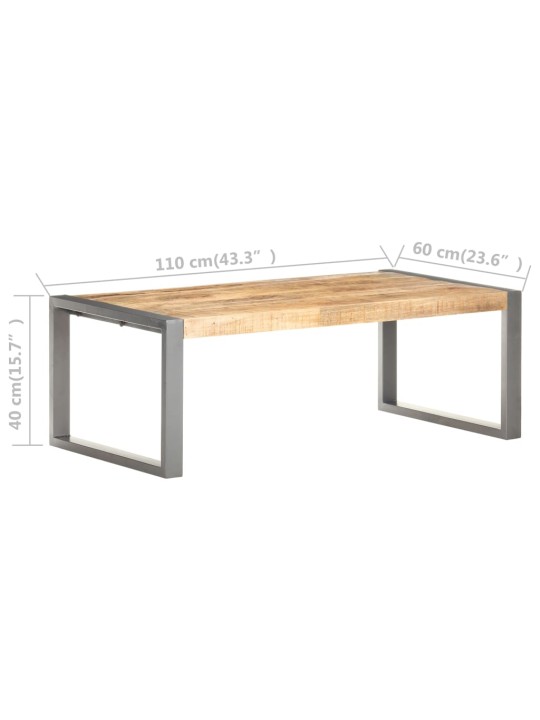 Konferenční stolek 110 x 60 x 40 cm hrubé mangovníkové dřevo