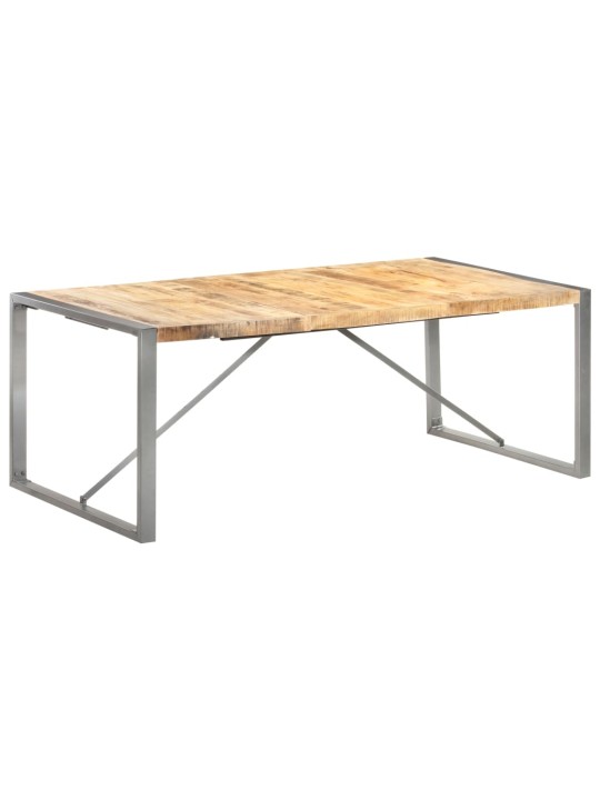 Jídelní stůl 200 x 100 x 75 cm masivní hrubé mangovníkové dřevo