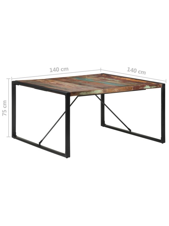 Jídelní stůl 140 x 140 x 75 cm masivní recyklované dřevo