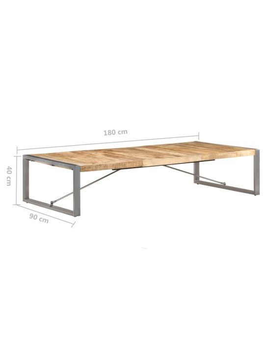 Konferenční stolek 180 x 90 x 40 cm hrubé mangovníkové dřevo