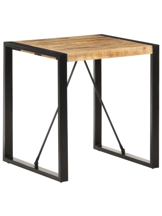 Jídelní stůl 70 x 70 x 75 cm masivní hrubé mangovníkové dřevo