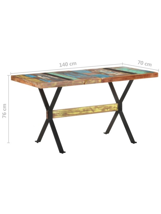 Jídelní stůl 140 x 70 x 76 cm masivní recyklované dřevo