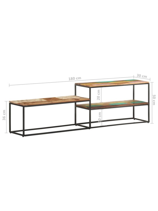 TV skříňka 180 x 30 x 50 cm masivní recyklované dřevo