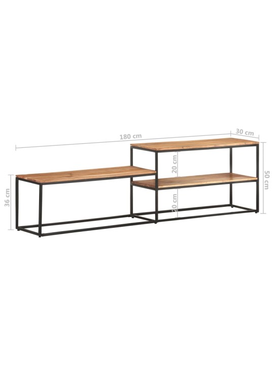 TV skříňka 180 x 30 x 50 cm masivní akáciové dřevo