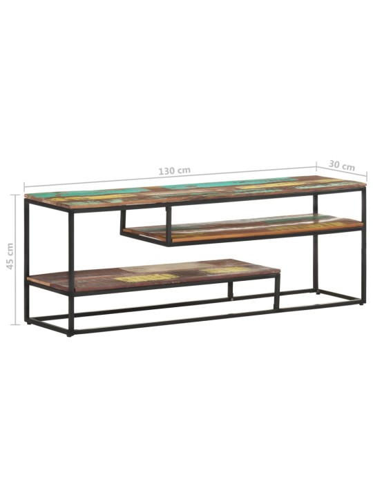 TV stolek 130 x 30 x 45 cm masivní recyklované dřevo