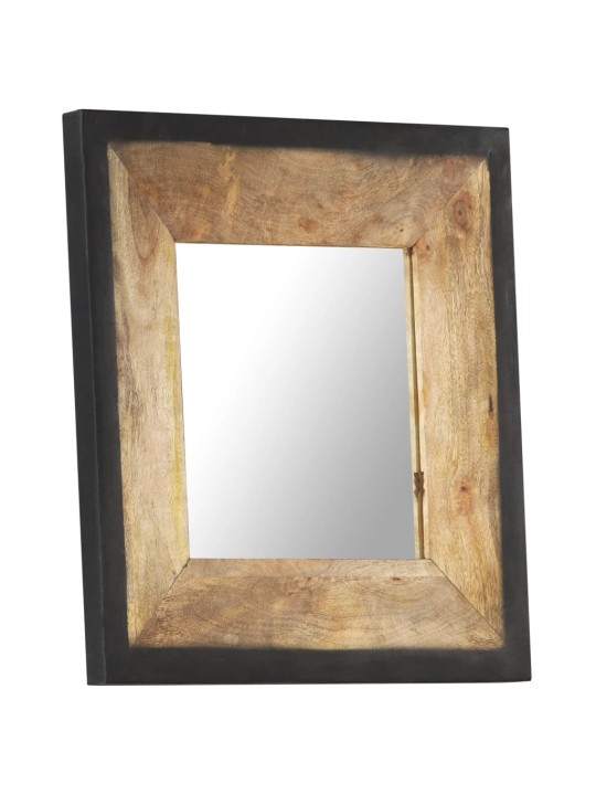 Zrcadlo 50 x 50 cm masivní mangovníkové dřevo