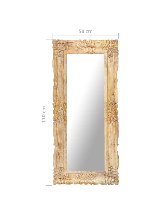 Zrcadlo 110 x 50 cm masivní mangovníkové dřevo