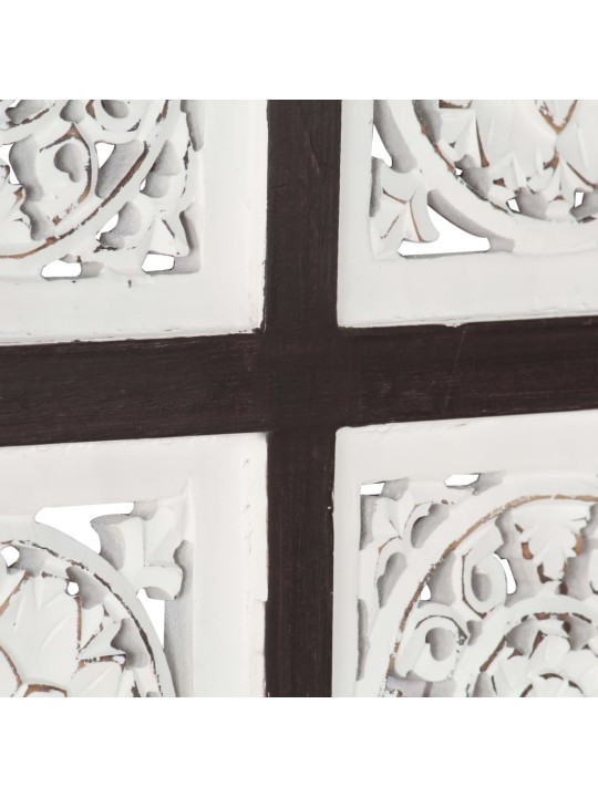 Ručně vyřezávaný nástěnný panel mdf 40x40x1,5 cm hnědý a bílý