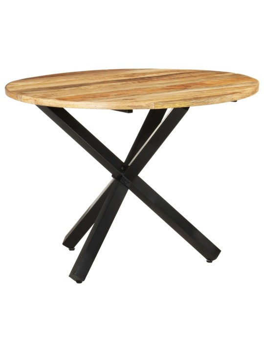vidaxXL Jídelní stůl kulatý 100 x 100 x 75 cm hrubé mangovníkové dřevo