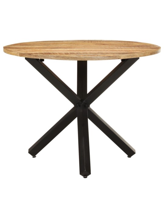 vidaxXL Jídelní stůl kulatý 100 x 100 x 75 cm hrubé mangovníkové dřevo