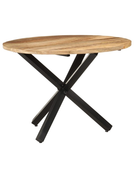 vidaxXL Jídelní stůl kulatý 100 x 100 x 75 cm hrubé mangovníkové dřevo