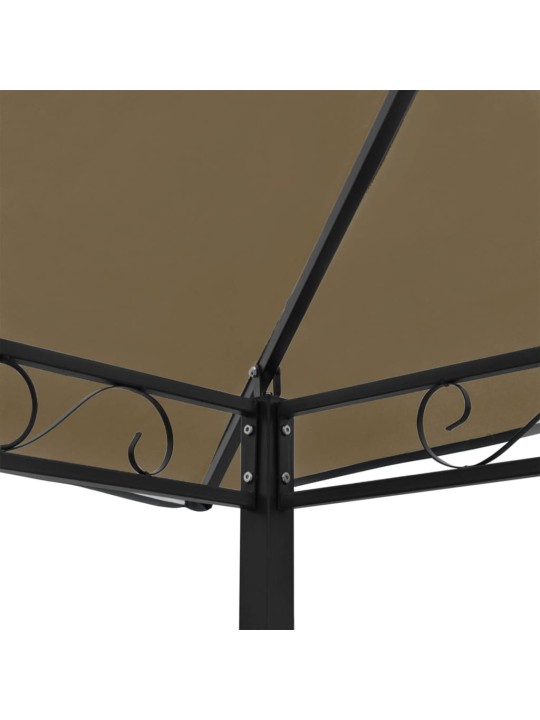 Zahradní altán + stůl a lavice 2,5x1,5x2,4 m taupe 180 g/m²