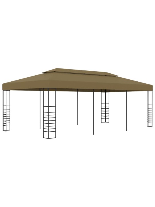 Zahradní altán 6 x 3 x 2,7 m taupe 180 g/m²