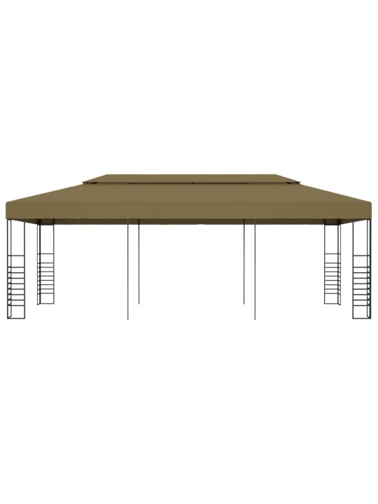 Zahradní altán 6 x 3 x 2,7 m taupe 180 g/m²