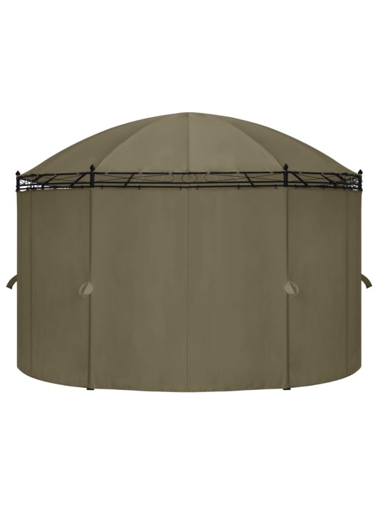 Altán se závěsy 520 x 349 x 255 m taupe 180 g/m²