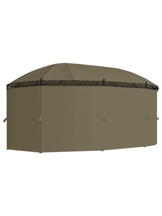 Altán se závěsy 520 x 349 x 255 m taupe 180 g/m²