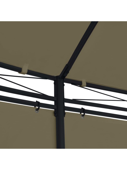 Altán se závěsy 520 x 349 x 255 m taupe 180 g/m²
