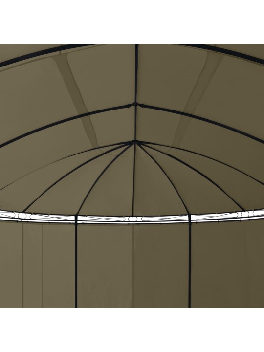 Altán se závěsy 520 x 349 x 255 m taupe 180 g/m²