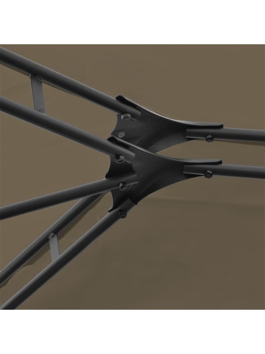 Zahradní altán se závěsy 4 x 3 m taupe 180 g/m²