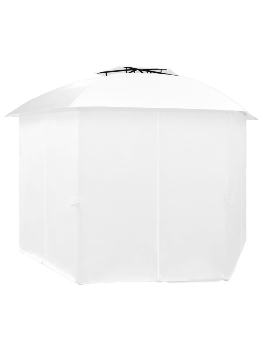Zahradní party stan se závěsy 360 x 312 x 265 cm bílý 180 g/m²