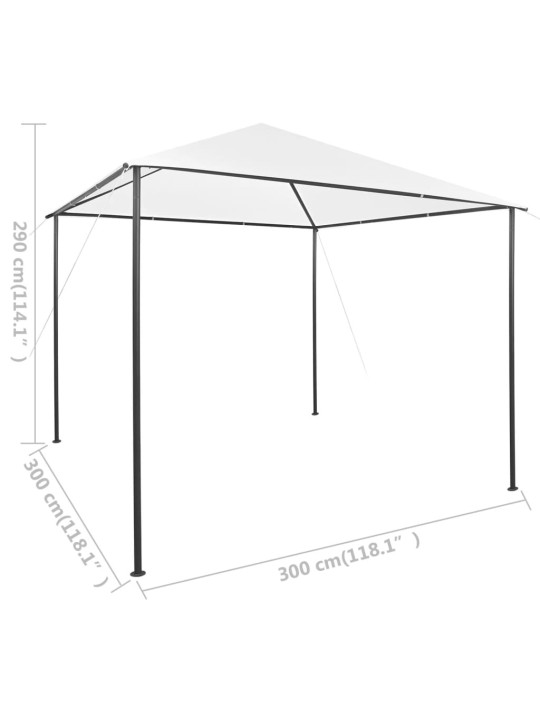 Altán 3 x 3 x 2,9 m bílý 180 g/m²
