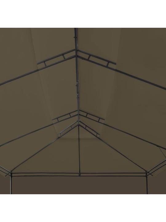 Altán se závěsy 600 x 298 x 270 cm taupe 180 g/m²