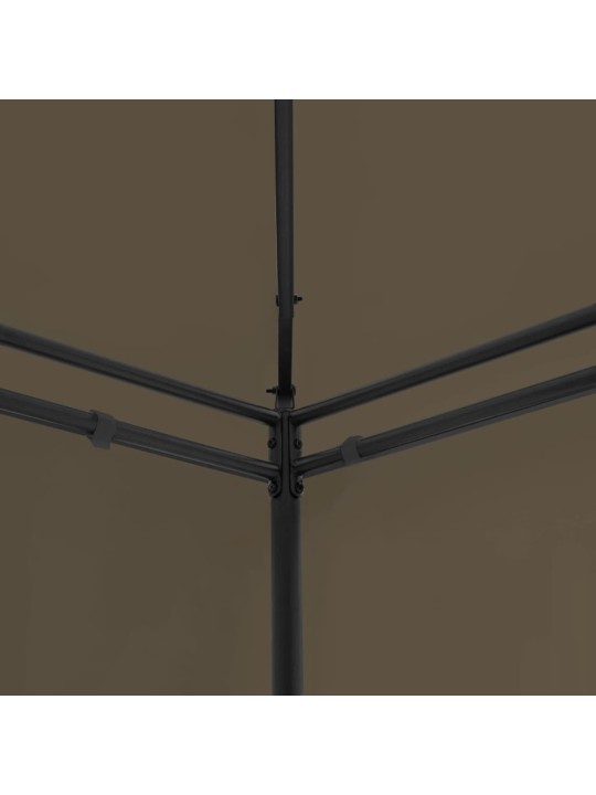 Altán se závěsy 600 x 298 x 270 cm taupe 180 g/m²