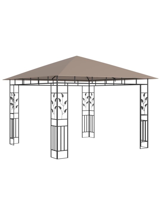 Altán s moskytiérou 3 x 3 x 2,73 m taupe 180 g/m²