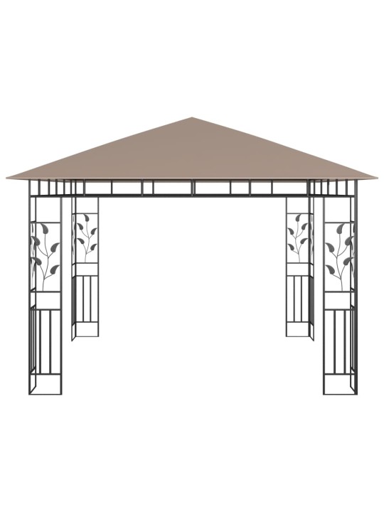 Altán s moskytiérou 3 x 3 x 2,73 m taupe 180 g/m²